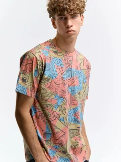 GATE Bawełniana koszulka z nadrukiem| Koszulki·Koszulki ☀️|Koszulki·Koszulki Z Nadrukiem