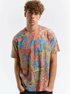 GATE Bawełniana koszulka z nadrukiem| Koszulki·Koszulki ☀️|Koszulki·Koszulki Z Nadrukiem