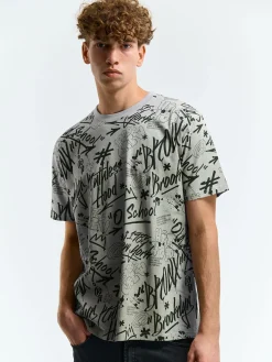 GATE Bawełniana koszulka z nadrukiem| Koszulki·Koszulki ☀️|Koszulki·Koszulki Z Nadrukiem