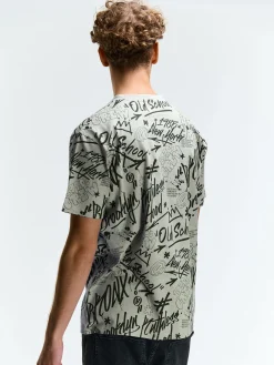 GATE Bawełniana koszulka z nadrukiem| Koszulki·Koszulki ☀️|Koszulki·Koszulki Z Nadrukiem