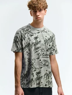 GATE Bawełniana koszulka z nadrukiem| Koszulki·Koszulki ☀️|Koszulki·Koszulki Z Nadrukiem