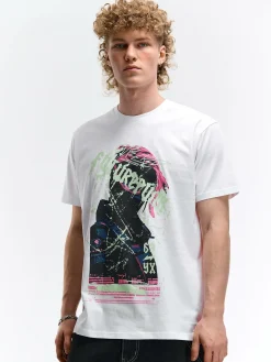 GATE Bawełniana koszulka z nadrukiem| Koszulki·Koszulki ☀️|Koszulki·Koszulki Z Nadrukiem