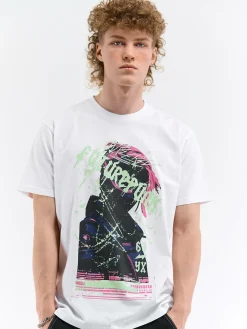 GATE Bawełniana koszulka z nadrukiem| Koszulki·Koszulki ☀️|Koszulki·Koszulki Z Nadrukiem