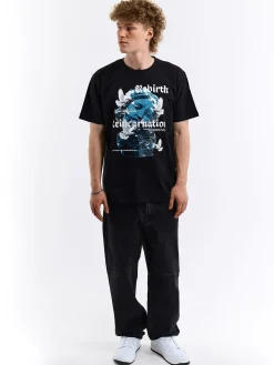 GATE Bawełniana koszulka z nadrukiem| Koszulki·Koszulki ☀️|Koszulki·Koszulki Z Nadrukiem