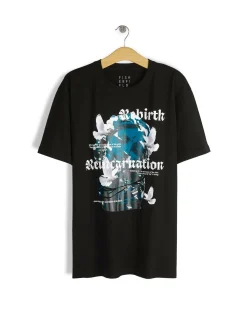 GATE Bawełniana koszulka z nadrukiem| Koszulki·Koszulki ☀️|Koszulki·Koszulki Z Nadrukiem