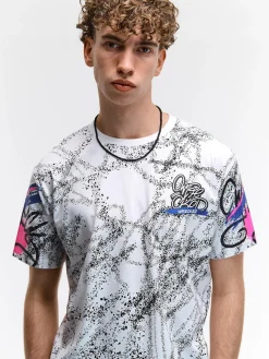 GATE Bawełniana koszulka z nadrukiem| Koszulki·Koszulki ☀️|Koszulki·Koszulki Z Nadrukiem