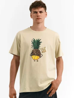 GATE Bawełniana koszulka z nadrukiem| Koszulki·Koszulki ☀️|Koszulki·Koszulki Z Nadrukiem