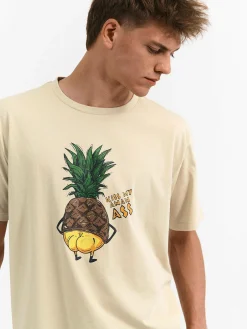 GATE Bawełniana koszulka z nadrukiem| Koszulki·Koszulki ☀️|Koszulki·Koszulki Z Nadrukiem