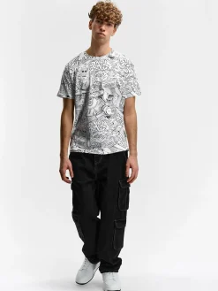 GATE Bawełniana koszulka z nadrukiem| Koszulki·Koszulki ☀️|Koszulki·Koszulki Z Nadrukiem