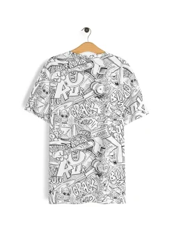 GATE Bawełniana koszulka z nadrukiem| Koszulki·Koszulki ☀️|Koszulki·Koszulki Z Nadrukiem