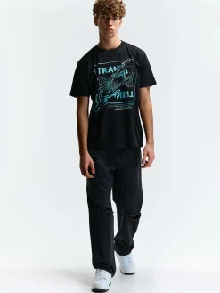 GATE Bawełniana koszulka z nadrukiem| Koszulki·Koszulki ☀️|Koszulki·Koszulki Z Nadrukiem