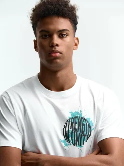 GATE Bawełniana koszulka z nadrukiem| Koszulki·Koszulki ☀️|Koszulki·Koszulki Z Nadrukiem