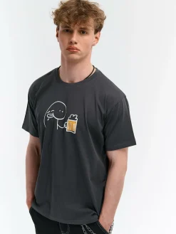 GATE Bawełniana koszulka z nadrukiem| Koszulki·Koszulki ☀️|Koszulki·Koszulki Z Nadrukiem