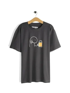 GATE Bawełniana koszulka z nadrukiem| Koszulki·Koszulki ☀️|Koszulki·Koszulki Z Nadrukiem