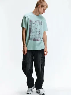 GATE Bawełniana koszulka z nadrukiem| Koszulki·Koszulki ☀️|Koszulki·Koszulki Z Nadrukiem