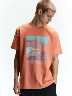 GATE Bawełniana koszulka z nadrukiem| Koszulki·Koszulki ☀️|Koszulki·Koszulki Z Nadrukiem