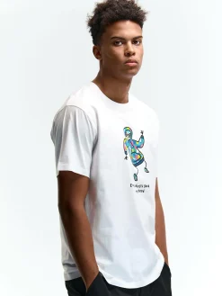 GATE Bawełniana koszulka z nadrukiem| Koszulki·Koszulki ☀️|Koszulki·Koszulki Z Nadrukiem