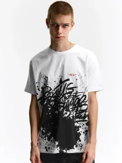 GATE Bawełniana koszulka z nadrukiem| Koszulki·Koszulki ☀️|Koszulki·Koszulki Z Nadrukiem