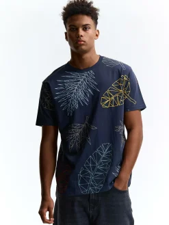 GATE Bawełniana koszulka z nadrukiem| Koszulki·Koszulki ☀️|Koszulki·Koszulki Z Nadrukiem