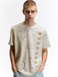 GATE Bawełniana koszulka z nadrukiem| Koszulki·Koszulki ☀️|Koszulki·Koszulki Z Nadrukiem