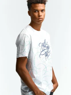 GATE Bawełniana koszulka z nadrukiem| Koszulki·Koszulki ☀️|Koszulki·Koszulki Z Nadrukiem