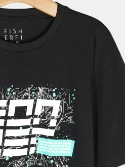 GATE Bawełniana koszulka z nadrukiem| Koszulki·Koszulki ☀️|Koszulki·Koszulki Z Nadrukiem