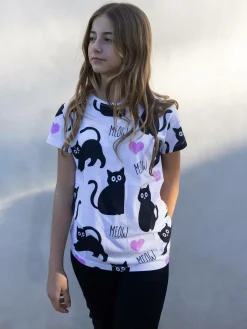 GATE Bawełniana koszulka z nadrukiem|Dzieci Dziewczynki·Koszulki I Topy