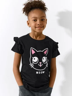 GATE Bawełniana koszulka z nadrukiem|Dzieci Dziewczynki·Koszulki I Topy