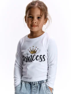 GATE Bawełniana koszulka z nadrukiem|Dzieci Dziewczynki·Koszulki I Topy