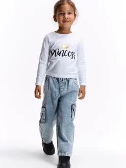 GATE Bawełniana koszulka z nadrukiem|Dzieci Dziewczynki·Koszulki I Topy