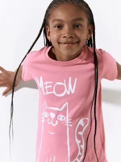 GATE Bawełniana koszulka z nadrukiem|Dzieci Dziewczynki·Koszulki I Topy