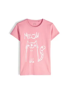 GATE Bawełniana koszulka z nadrukiem|Dzieci Dziewczynki·Koszulki I Topy