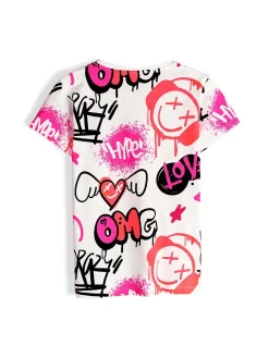 GATE Bawełniana koszulka z nadrukiem|Dzieci Dziewczynki·Koszulki I Topy