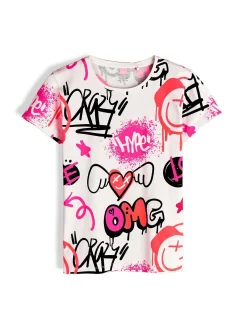 GATE Bawełniana koszulka z nadrukiem|Dzieci Dziewczynki·Koszulki I Topy