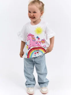 GATE Bawełniana koszulka z nadrukiem|Dzieci Dziewczynki·Koszulki I Topy