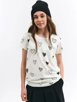 GATE Bawełniana koszulka z nadrukiem|Dzieci Dziewczynki·Koszulki I Topy