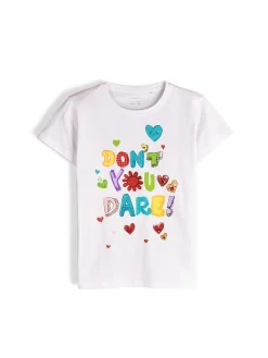 GATE Bawełniana koszulka z nadrukiem|Dzieci Dziewczynki·Koszulki I Topy