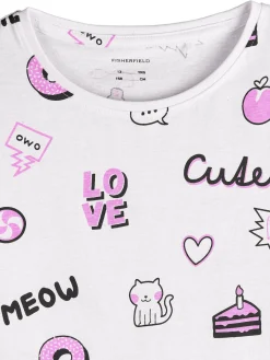 GATE Bawełniana koszulka z nadrukiem|Dzieci Dziewczynki·Koszulki I Topy