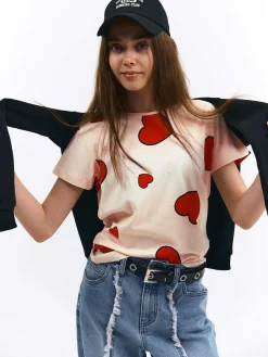 GATE Bawełniana koszulka z nadrukiem|Dzieci Dziewczynki·Koszulki I Topy