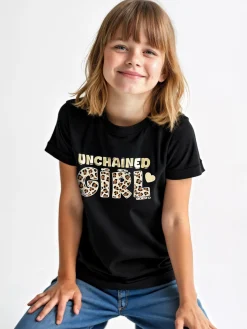 GATE Bawełniana koszulka z nadrukiem|Dzieci Dziewczynki·Koszulki I Topy