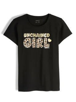 GATE Bawełniana koszulka z nadrukiem|Dzieci Dziewczynki·Koszulki I Topy