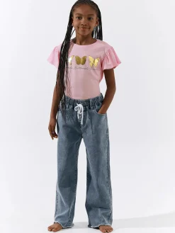 GATE Bawełniana koszulka z nadrukiem|Dzieci Dziewczynki·Koszulki I Topy