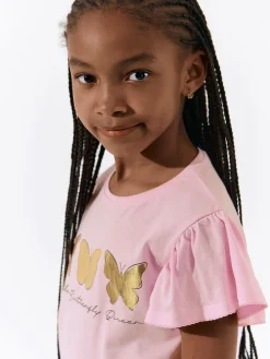 GATE Bawełniana koszulka z nadrukiem|Dzieci Dziewczynki·Koszulki I Topy