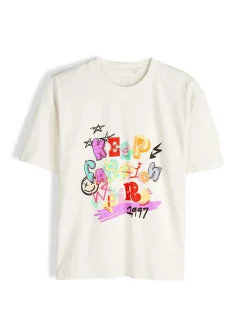 GATE Bawełniana koszulka z nadrukiem|Dzieci Dziewczynki·Koszulki I Topy