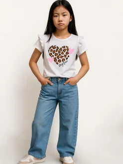 GATE Bawełniana koszulka z nadrukiem|Dzieci Dziewczynki·Koszulki I Topy