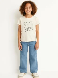 GATE Bawełniana koszulka z nadrukiem|Dzieci Dziewczynki·Koszulki I Topy