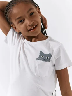 GATE Bawełniana koszulka z nadrukiem|Dzieci Dziewczynki·Koszulki I Topy