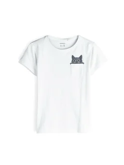 GATE Bawełniana koszulka z nadrukiem|Dzieci Dziewczynki·Koszulki I Topy