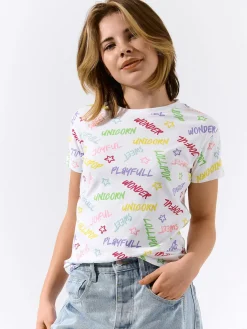 GATE Bawełniana koszulka z nadrukiem|Dzieci Dziewczynki·Koszulki I Topy