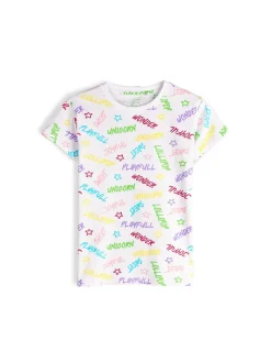 GATE Bawełniana koszulka z nadrukiem|Dzieci Dziewczynki·Koszulki I Topy